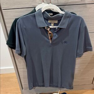 Burberry Slate Blue Polo Shirt for Men